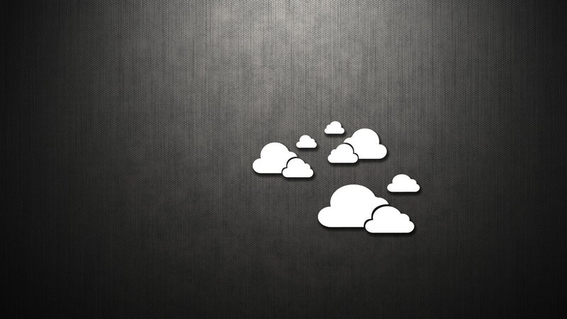 White Clouds on Dark Background — Black