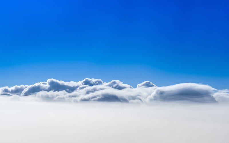 White Clouds over Blue Sky