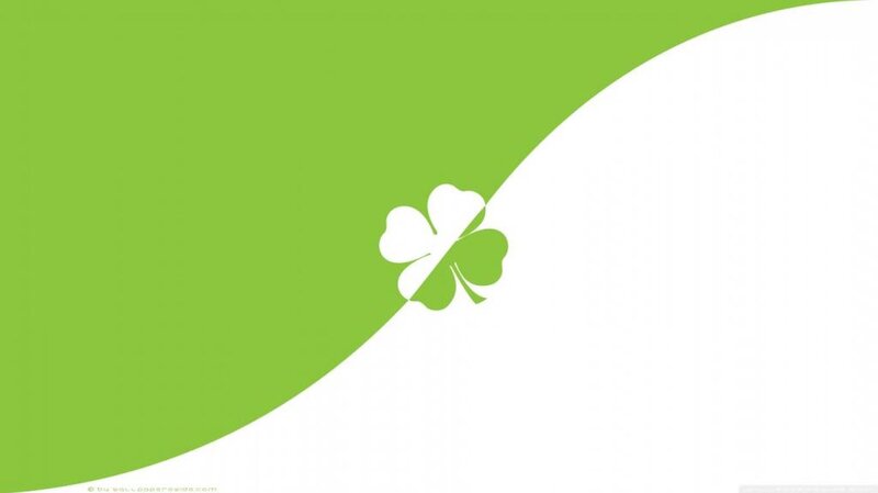 White Clover on Green and White