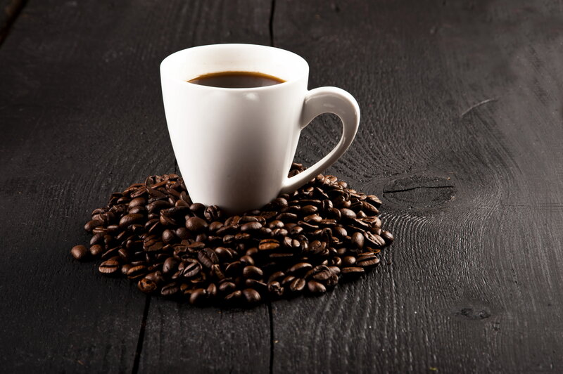 White Coffee Cup — Black, Calm
