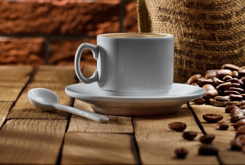 White Coffee Cup — Brown, Calm, Photograph