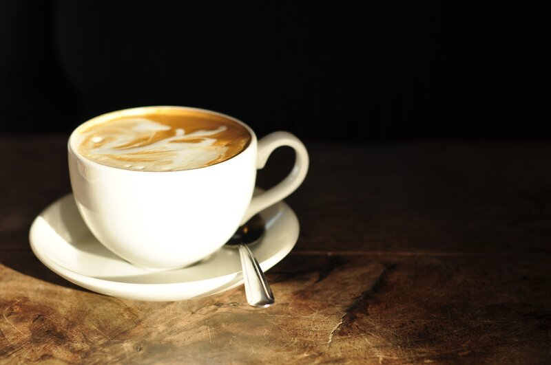 White Coffee Cup — Brown