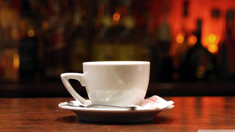 White Coffee Cup — Brown, Warm