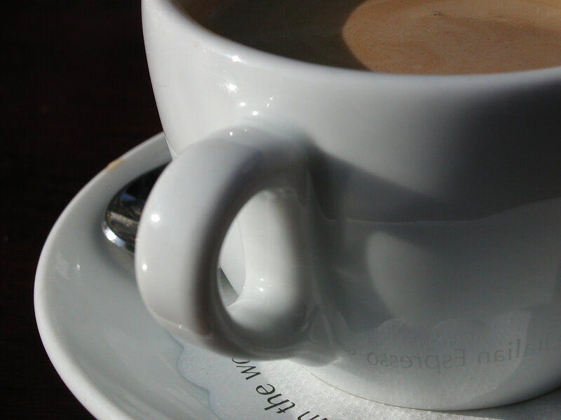 White Coffee Cup — Calm