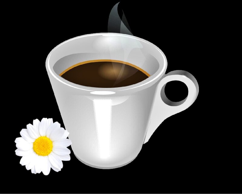 White Coffee Cup — Calm, Vector Art