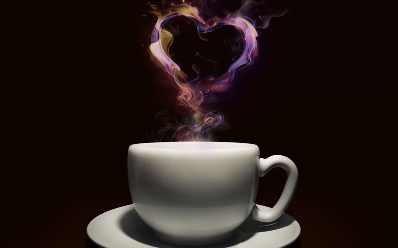 White Coffee Cup — Dramatic