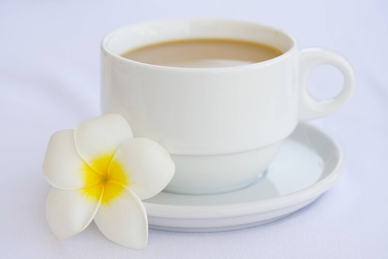 White Coffee Cup — Serene, Photograph
