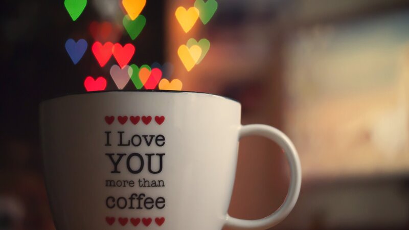 White Coffee Mug — Romantic, Photograph