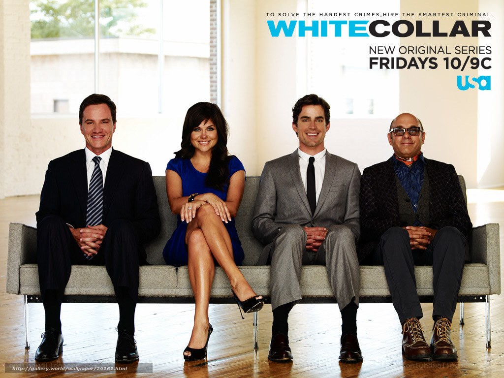 White Collar cast on couch