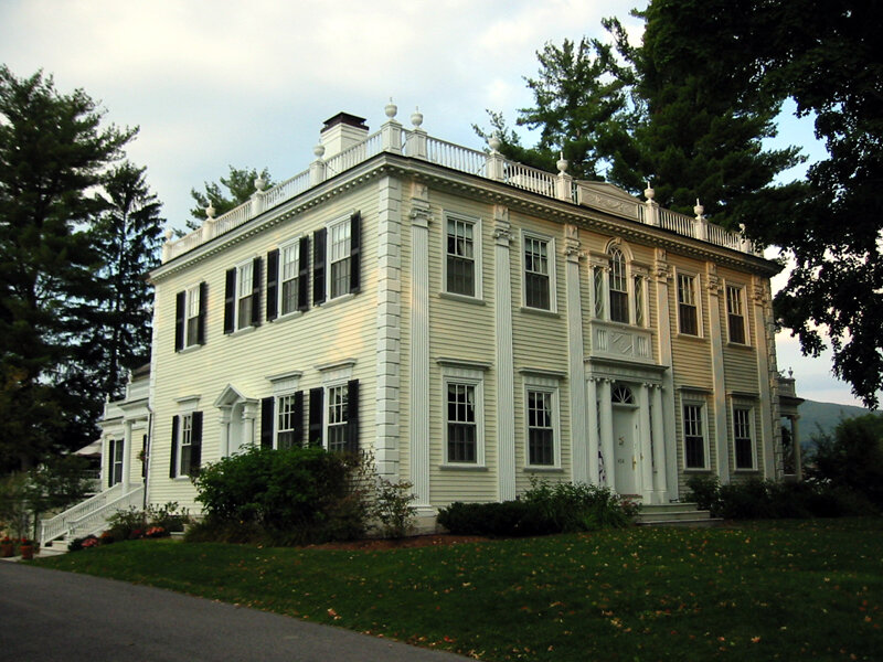 White Colonial House