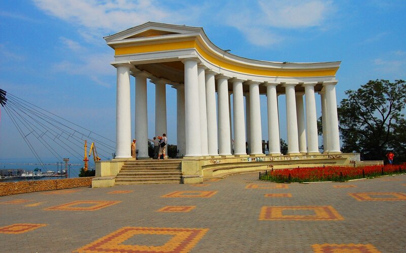 White Colonnade Structure