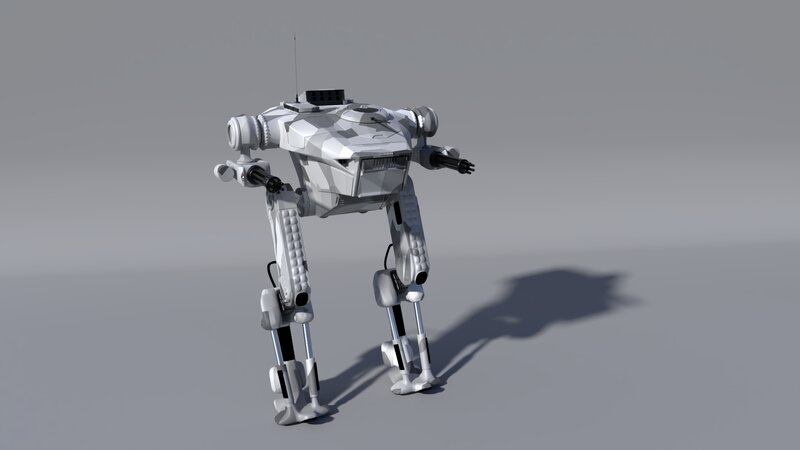 White Combat Robot