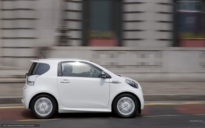 White Compact Car — Dynamic, Photograph
