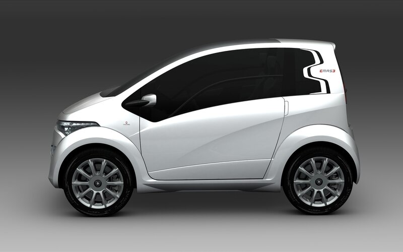 White Compact Car — Neutral, 3d Render, Wheels
