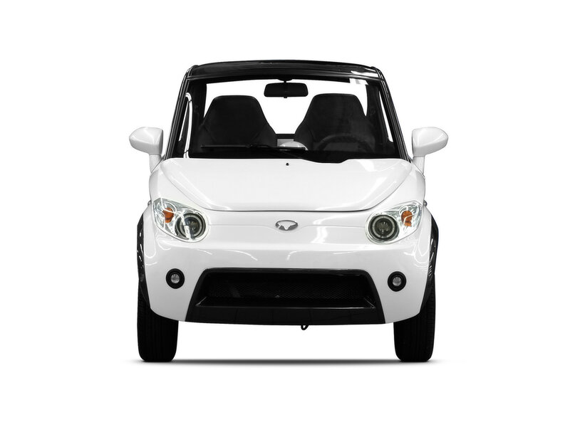 White Compact Car — Neutral, Photograph, Headlights