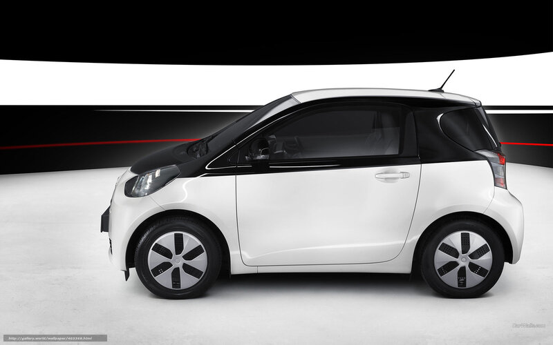 white compact car side view