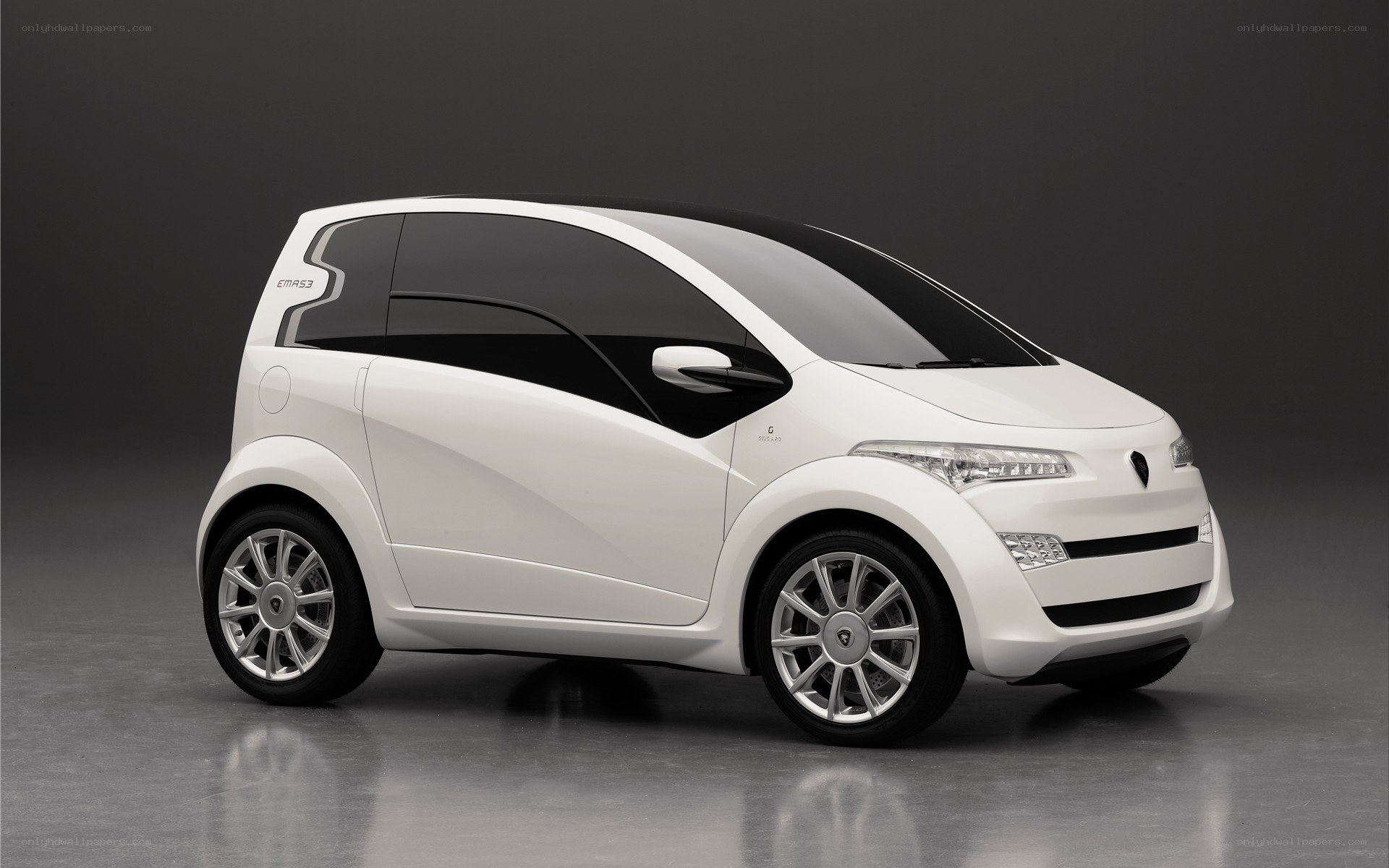White compact concept car