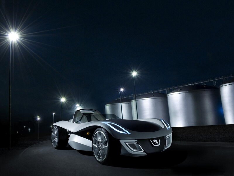 White Concept Car — Black, Dramatic