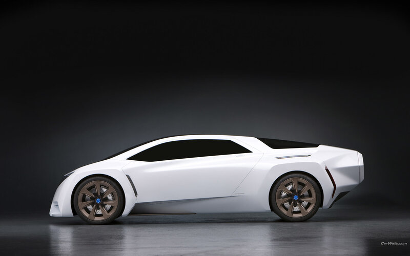 White Concept Car — Dark Background