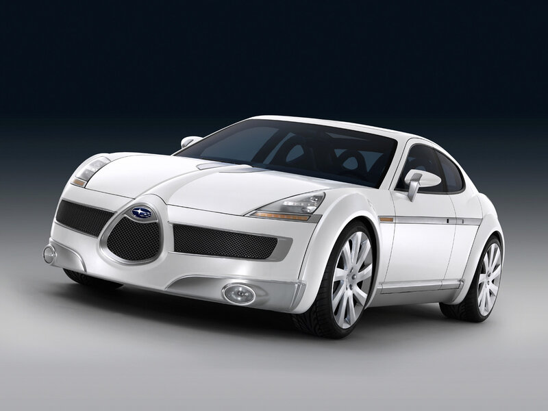 White Concept Car — Dramatic, 3d Render, Grille