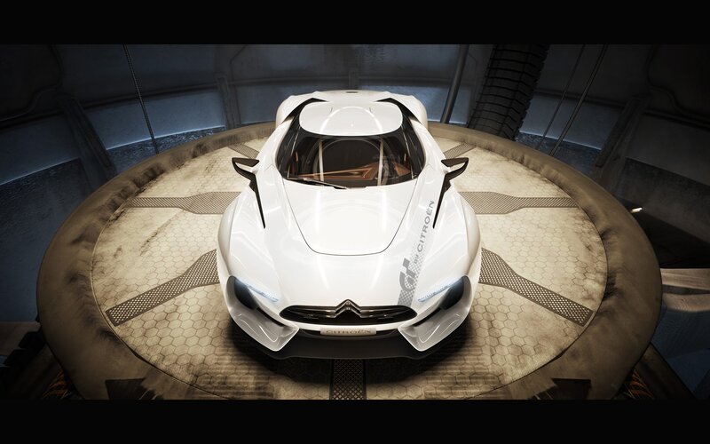 White Concept Car — Dramatic, 3d Render, Platform, Tire