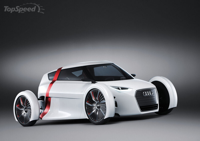 White Concept Car — Dramatic, 3d Render, Red Stripe