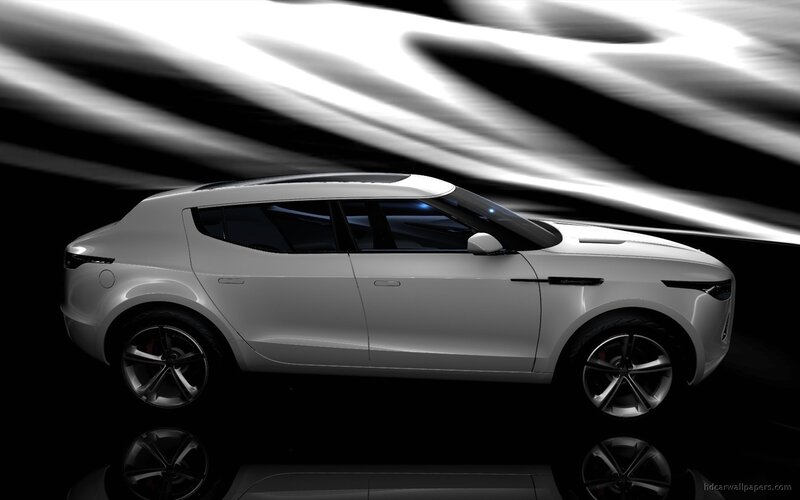 White Concept Car — Dramatic, 3d Render, Reflection