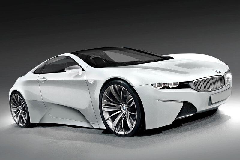 White Concept Car — Dramatic, 3d Render