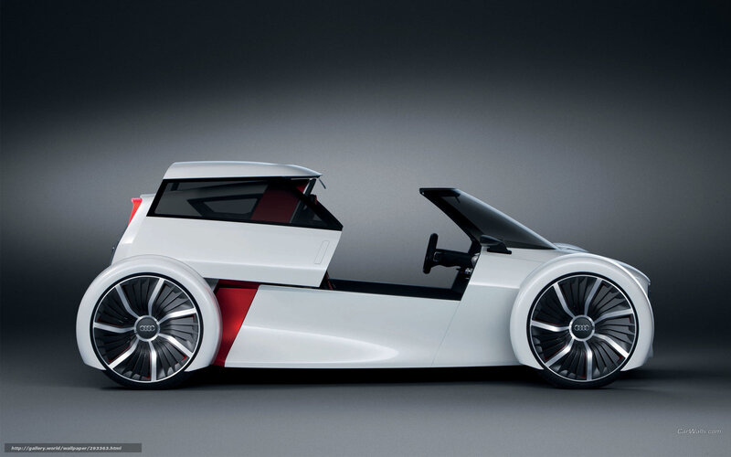 White Concept Car — Dramatic, 3d Render, Wheel, Door