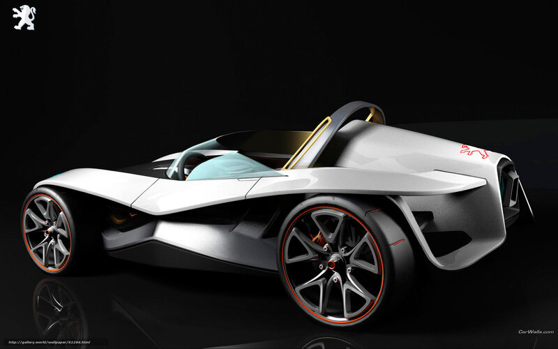 White Concept Car — Dramatic, 3d Render, Wheel, Steering Wheel