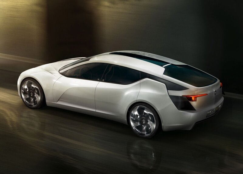 White Concept Car — Dramatic, 3d Render, Wheel, Taillight, Black