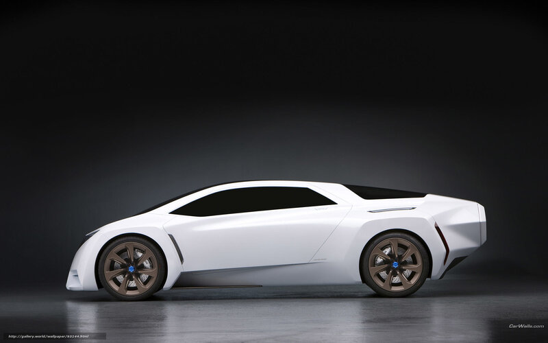 White Concept Car — Dramatic, 3d Render, Wheels, Dark Background