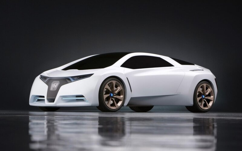 White Concept Car — Dramatic, 3d Render, Wheels, Floor, Black