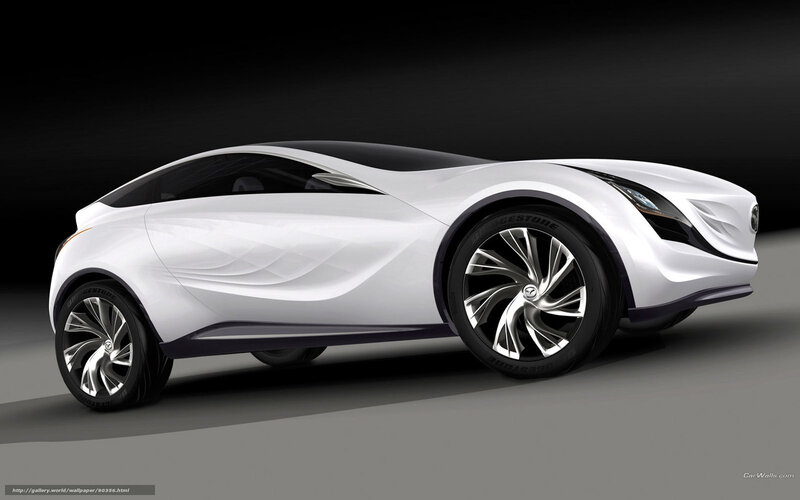 White Concept Car — Dramatic, 3d Render, Wheels