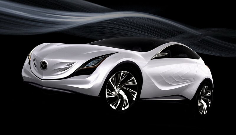 White Concept Car — Dramatic, 3d Render, Wheels, Wind, Black