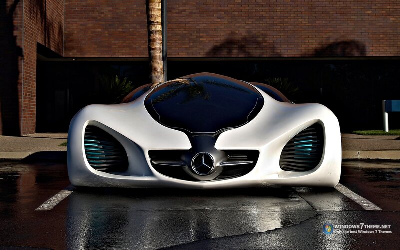 White Concept Car — Dramatic, Afternoon, Photograph, Brick Building