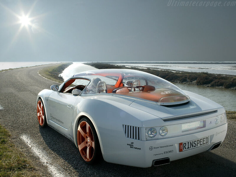 White Concept Car — Dramatic, Afternoon, Photograph, Road, Sea