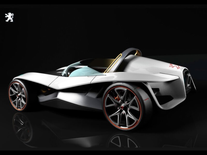 White Concept Car — Dramatic, Digital Art, Wheel, Logo