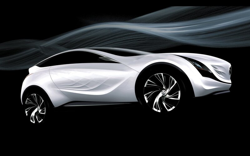 White Concept Car — Dramatic, Digital Art, Wheels, Wind