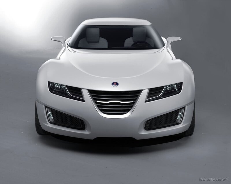 White Concept Car — Dramatic, Photograph, Grille, Headlights