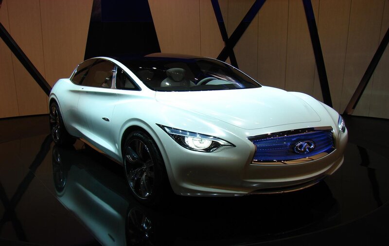 White Concept Car — Dramatic, Photograph, Showroom