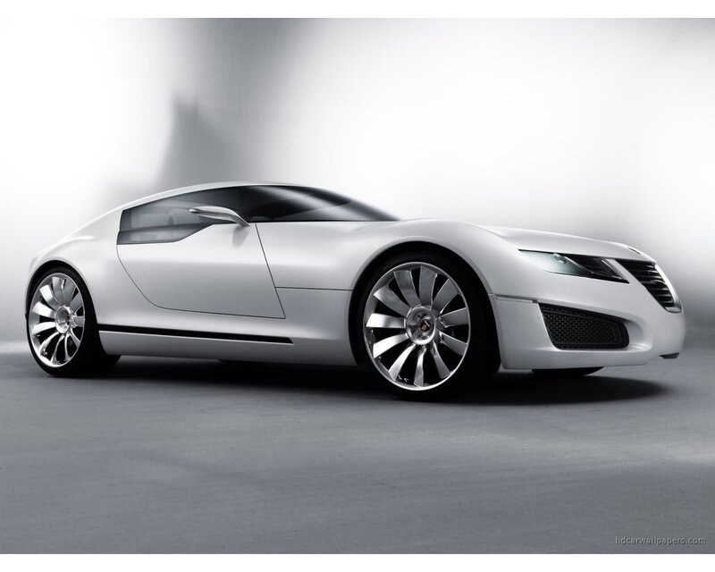White Concept Car — Dramatic, Photograph, Wheels, Studio