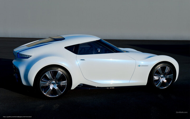 White Concept Car — Dramatic, Photograph, Wheels, Windows