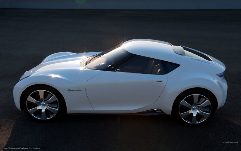 White Concept Car — Dramatic, Sunset, Photograph