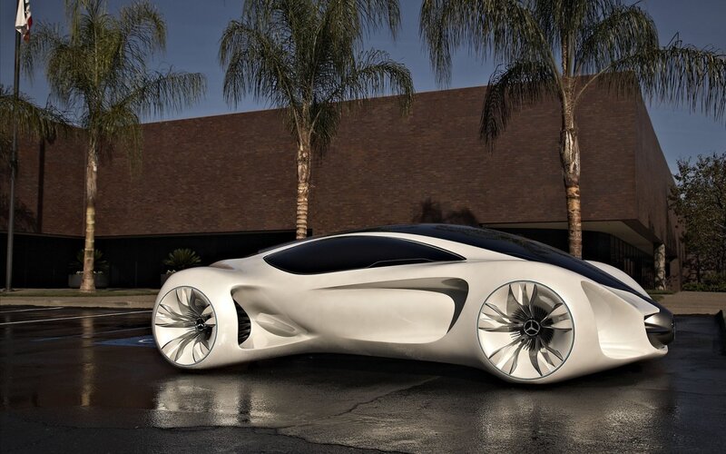 White Concept Car — Dramatic