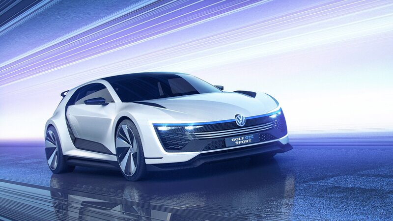 White Concept Car — Dynamic, 3d Render, Road