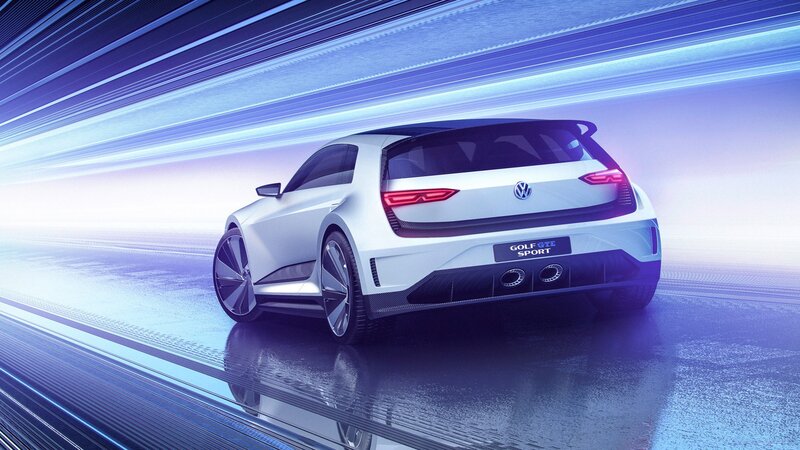 White Concept Car — Dynamic, 3d Render, Taillights