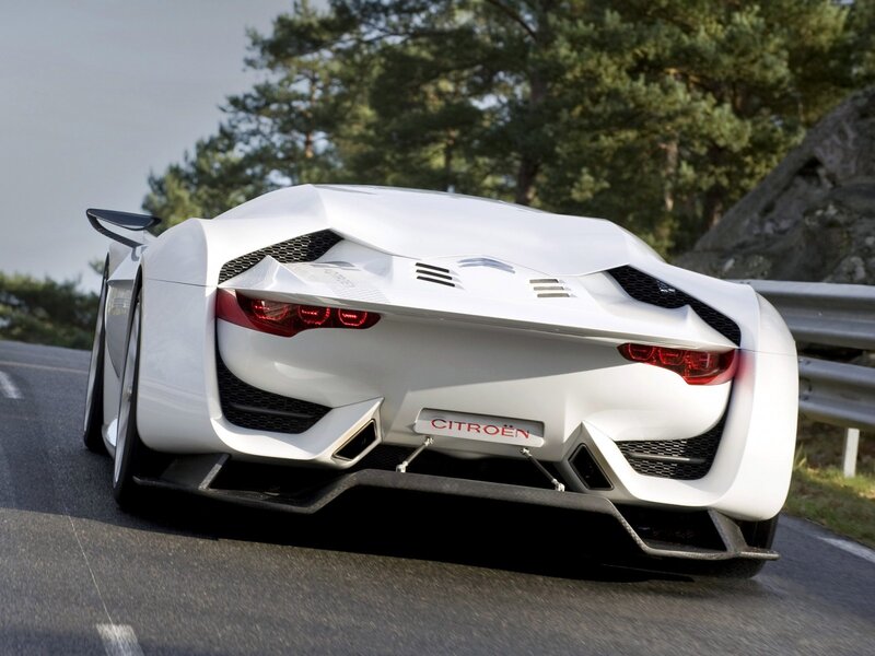 White Concept Car — Dynamic, Afternoon, Photograph