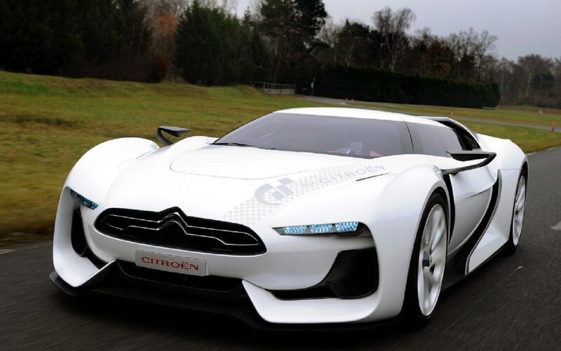 White Concept Car — Dynamic, Autumn, Photograph