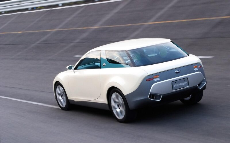 White Concept Car — Dynamic, Photograph, Road